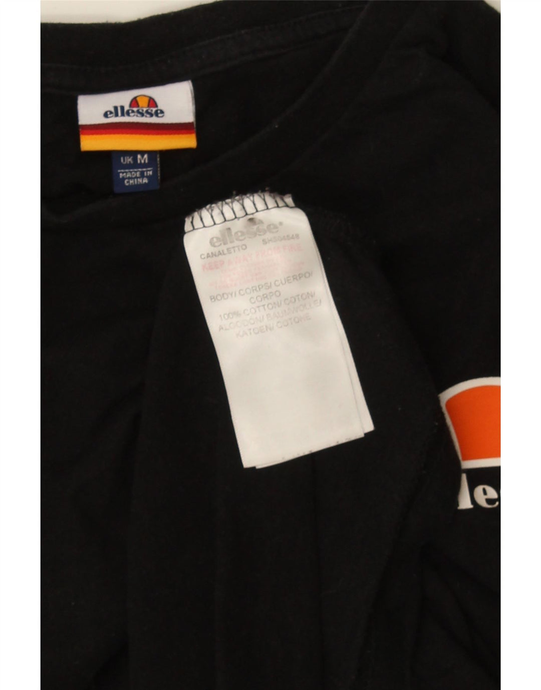 T-shirt męski Ellesse Top, średni czarny, bawełniany