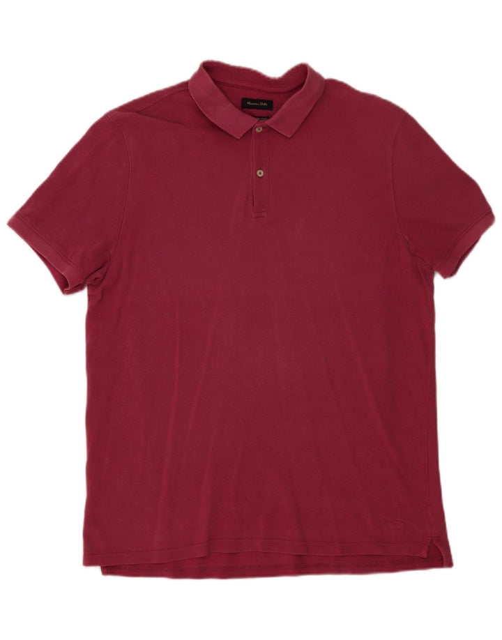 Męska koszulka polo Massimo Dutti w kolorze średniego różu