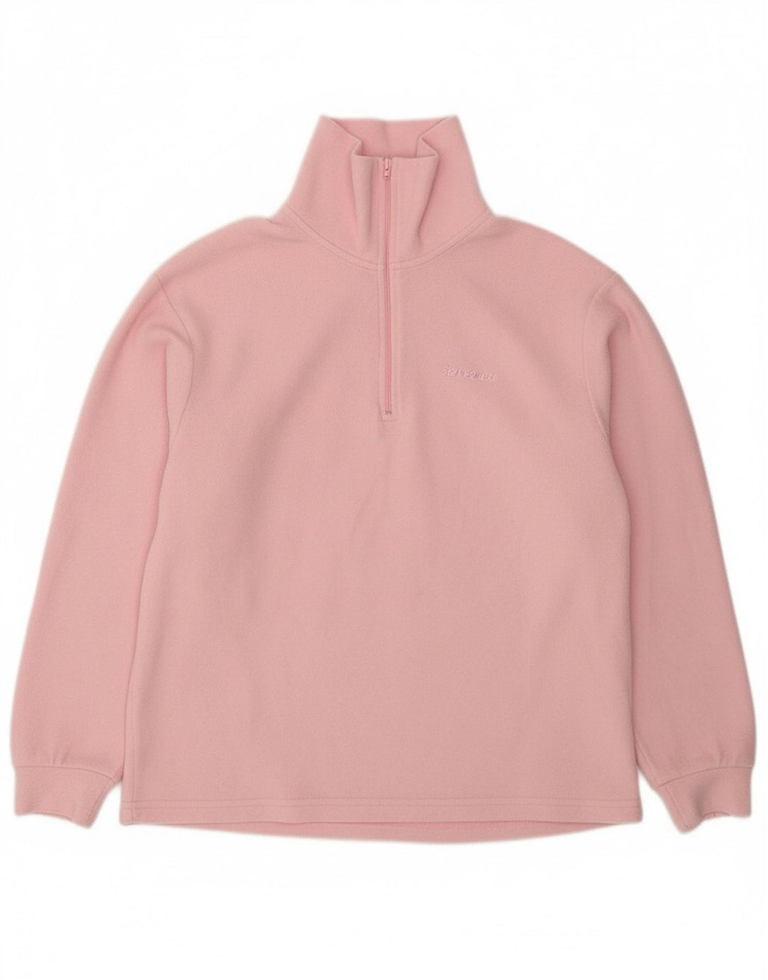 INVICTA Womens Zip Neck Fleece Jumper UK 10 Small Pink Polyester