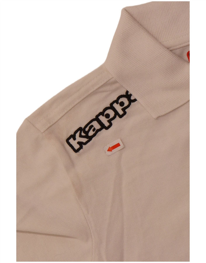 Chłopięca koszulka polo Kappa ACD Solignano 11-12 lat, biała bawełna