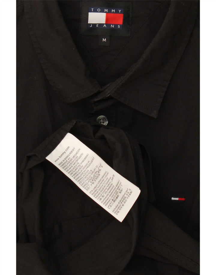 Męska koszula slim fit Tommy Hilfiger, średnia czarna, bawełniana