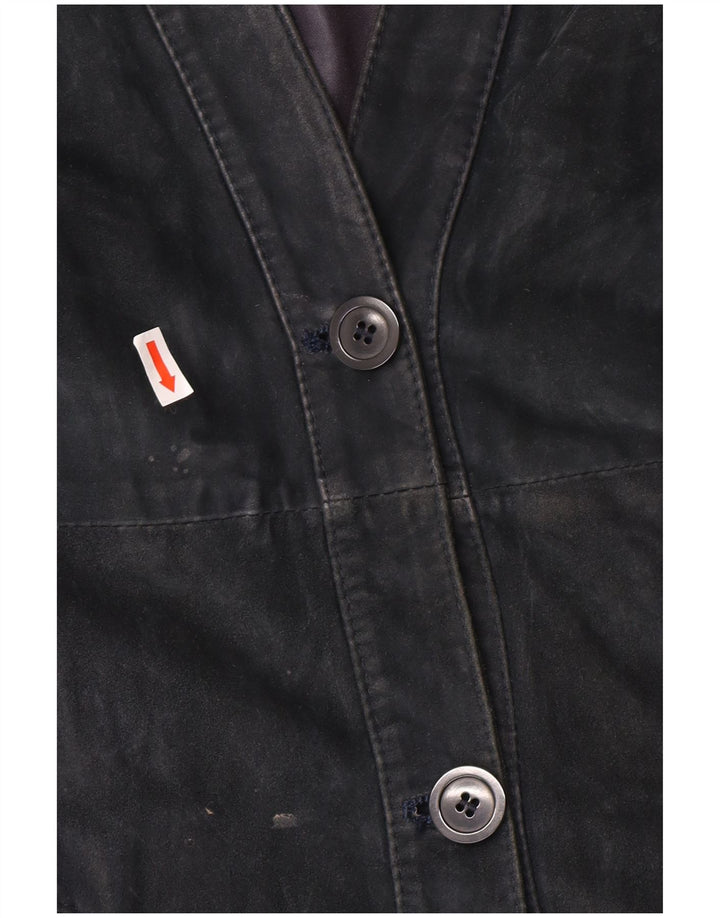 Zamszowa kurtka damska Nazareno Gabrielli IT 44 Średni granat