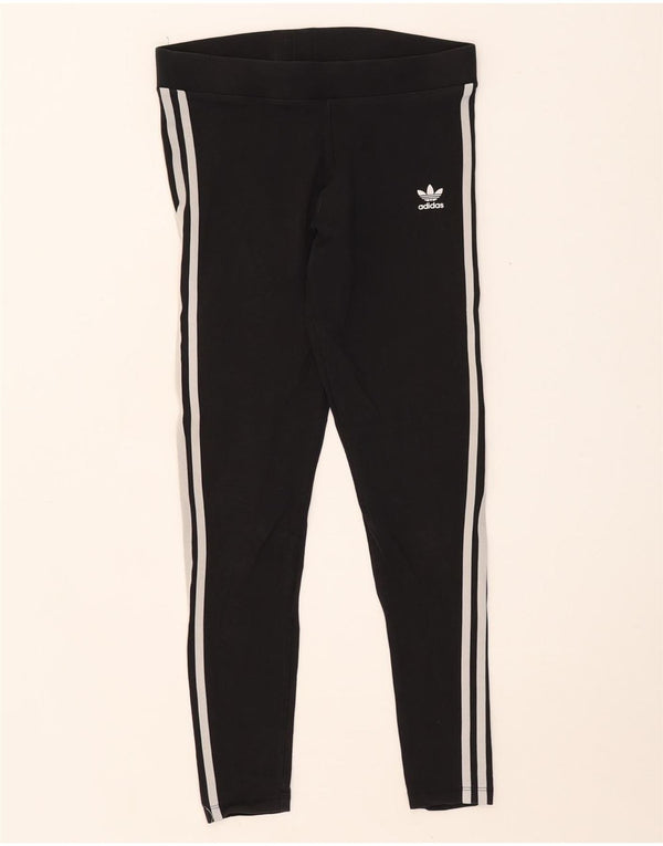 Legginsy damskie Adidas UK 12, średnie, czarne, bawełniane