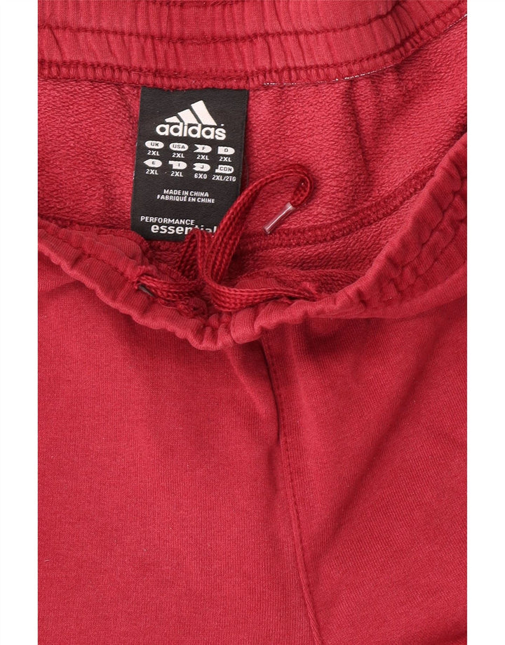 Męskie spodnie dresowe ADIDAS 2XL, bordowa bawełna