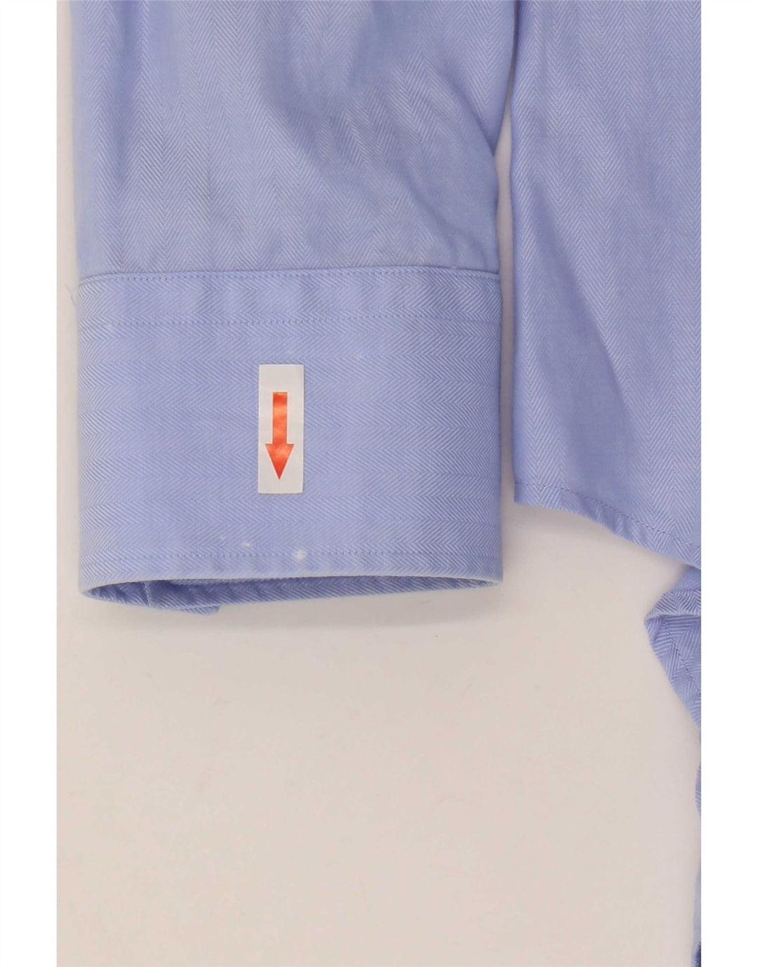 Koszula męska Hugo Boss Slim Fit, rozmiar 42, duża niebieska bawełna w jodełkę