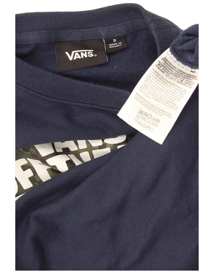 Chłopięca bluza z grafiką Vans, 7-8 lat, mała, granatowa, bawełniana