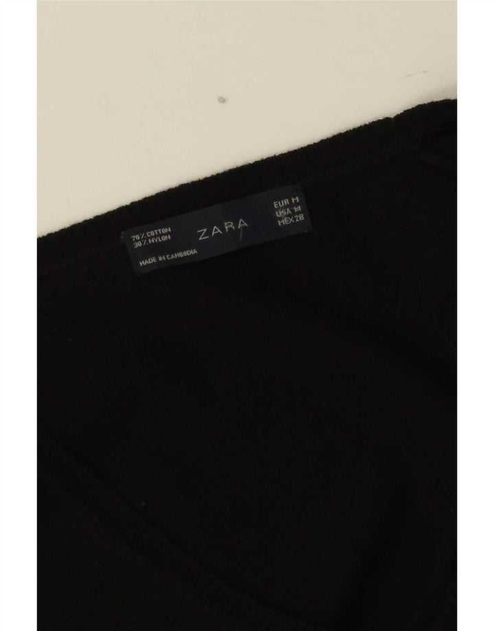 Sweter damski Zara Bolero UK 12, średni czarny, bawełniany