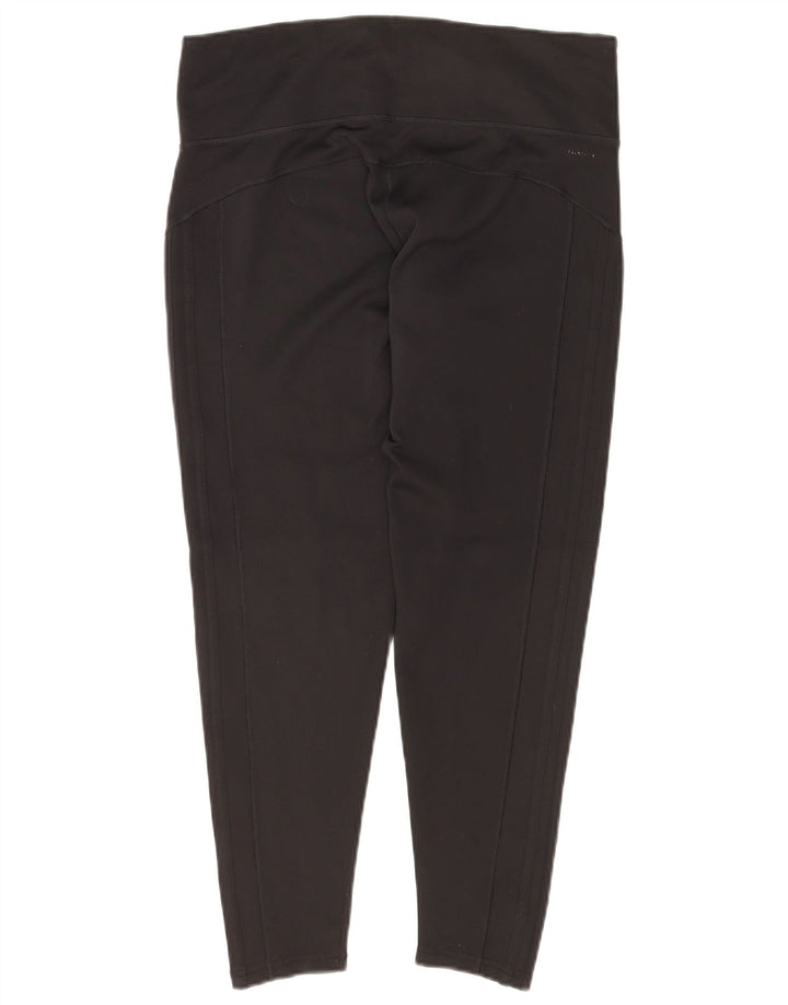 Damskie legginsy ADIDAS Climalite Crop UK 16/18, duży czarny poliester