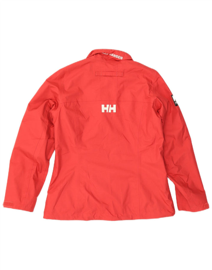 Damska kurtka wiatrówka HELLY HANSEN z grafiką UK 14, średni czerwony poliester