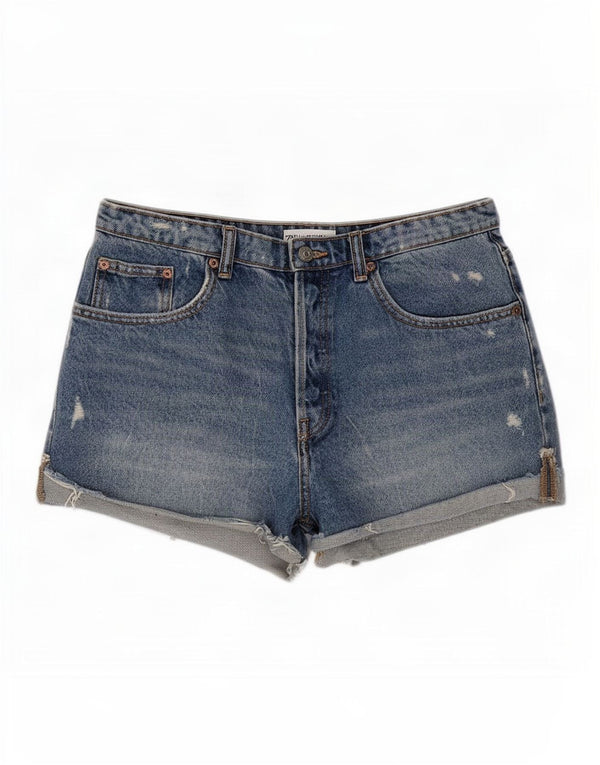 Damskie spodenki jeansowe Zara w trudnej sytuacji EU 40 średnie W30 niebieskie