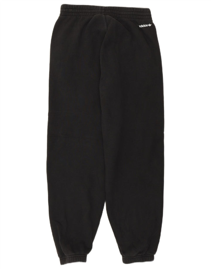 Damskie spodnie dresowe ADIDAS z grafiką Joggers UK 8, małe, czarne, bawełniane