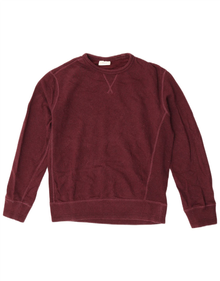 Marks & Spencer Męska bluza dresowa, mała, bordowa, bawełniana