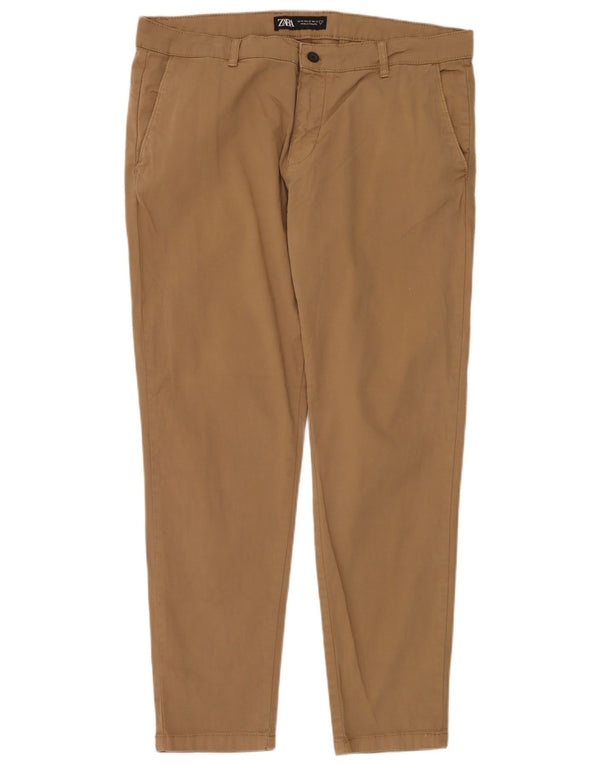 Męskie spodnie chino Zara EU 48 XL W38 L31 beżowe