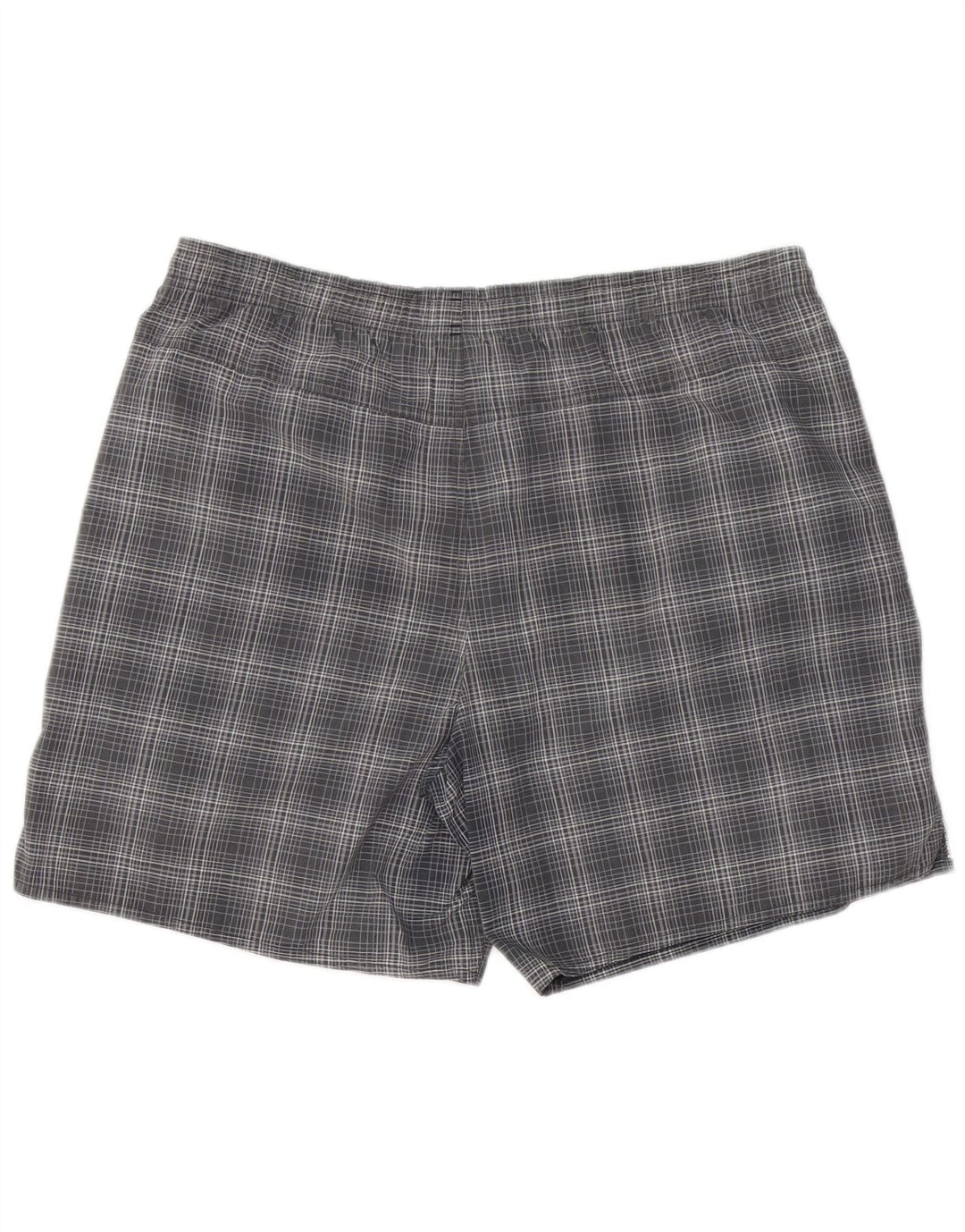 Męskie spodenki kąpielowe ADIDAS, duże, szare, poliestrowe w kratę