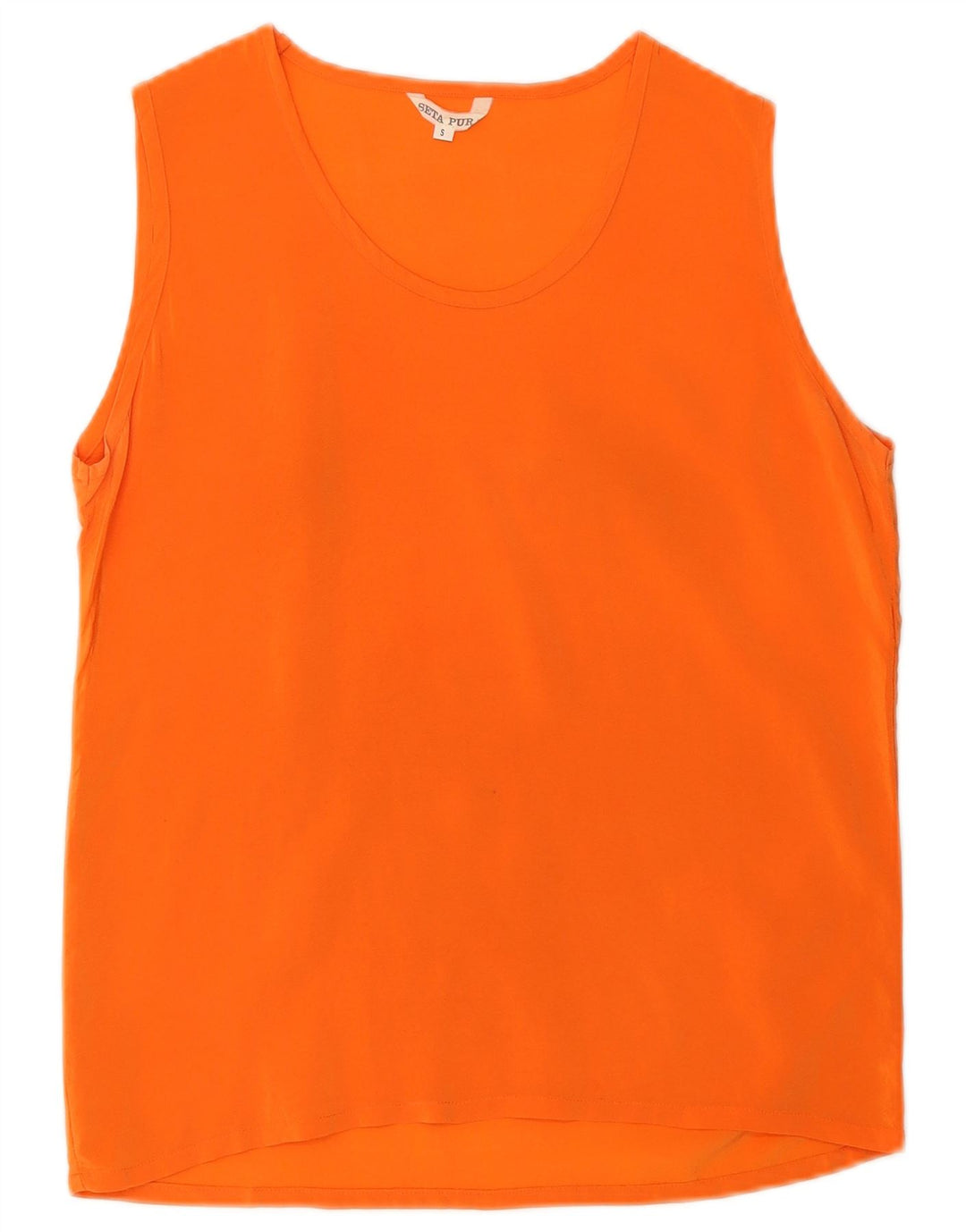 Vintage damska kamizelka Top UK 10 Small Orange Silk