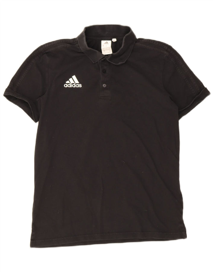 Męska koszulka polo Adidas Climalite, duża, czarna, bawełniana