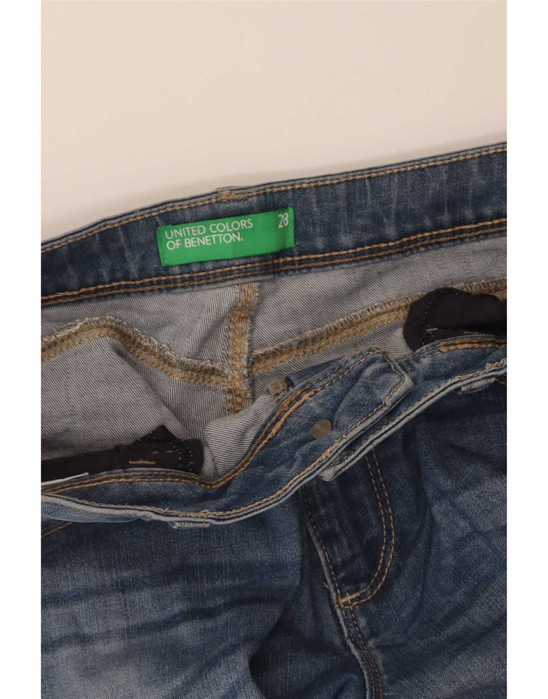 Jeansy damskie Benetton W28 L32 niebieskie
