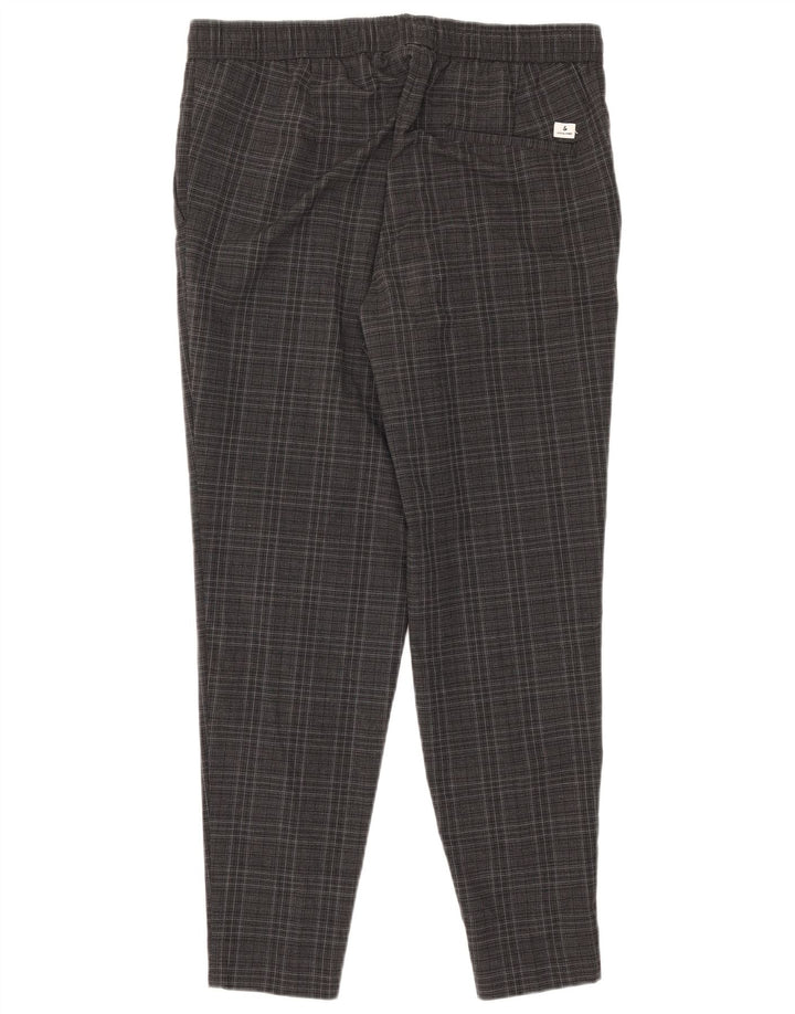 Męskie spodnie typu chino Jack & Jones, duże, szare, z poliestru w kratę