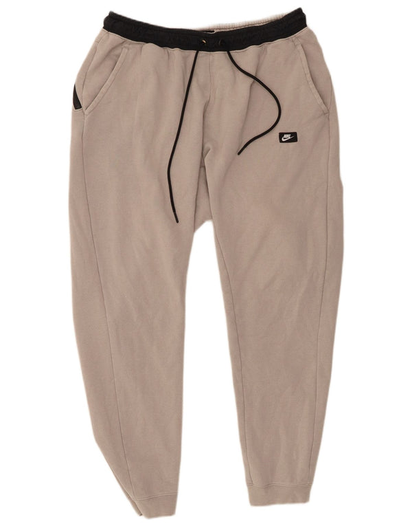 Męskie spodnie dresowe NIKE, duże, szare, bawełniane