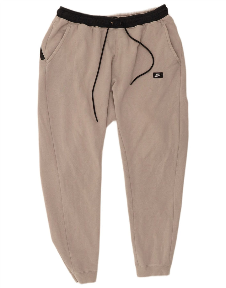 Męskie spodnie dresowe NIKE, duże, szare, bawełniane