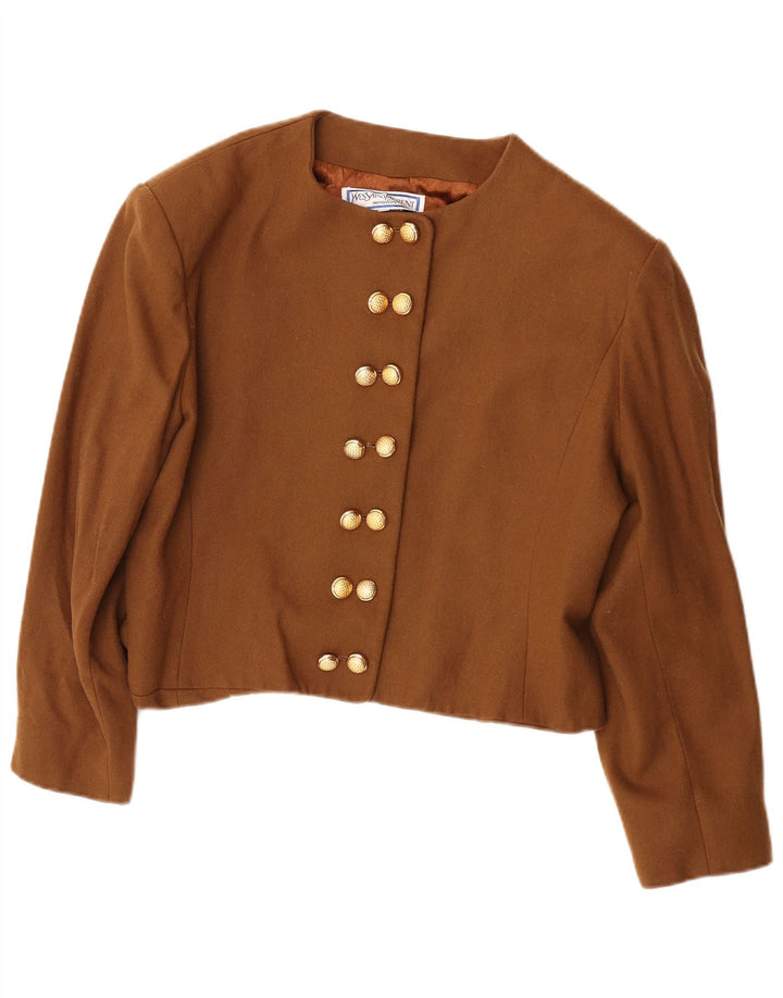 Damska marynarka Yves Saint Laurent IT 46, duża, brązowa, klasyczna