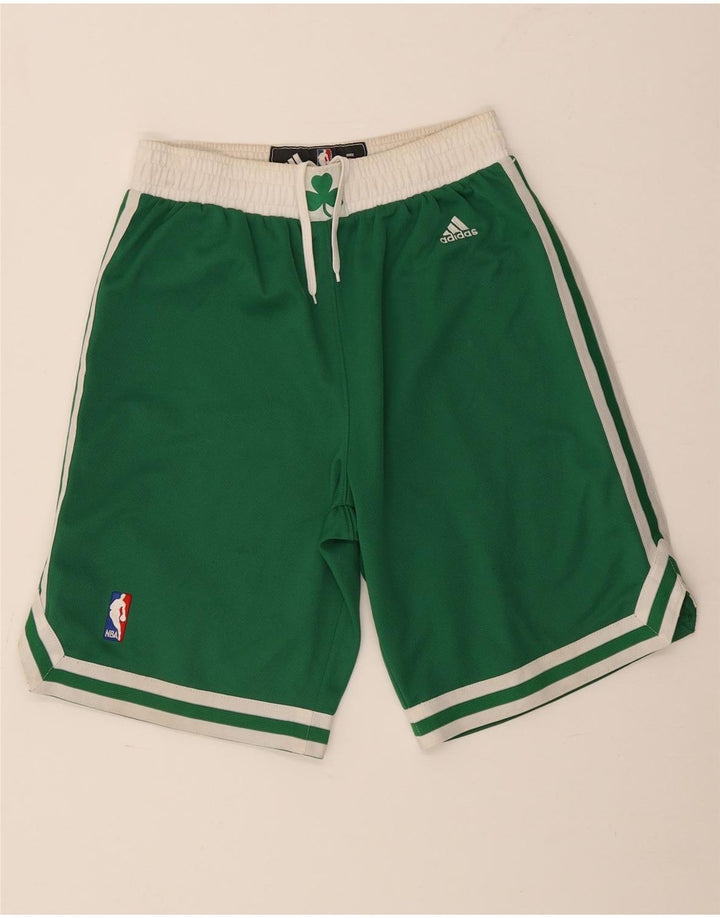 Męskie spodenki sportowe Adidas Boston Celtics Mały zielony poliester z blokami kolorów