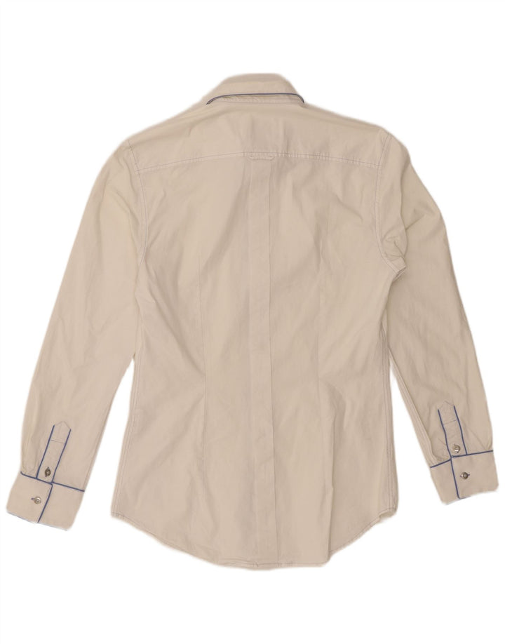 DOLCE & GABBANA Mens Slim Shirt IT 48 Medium White Cotton