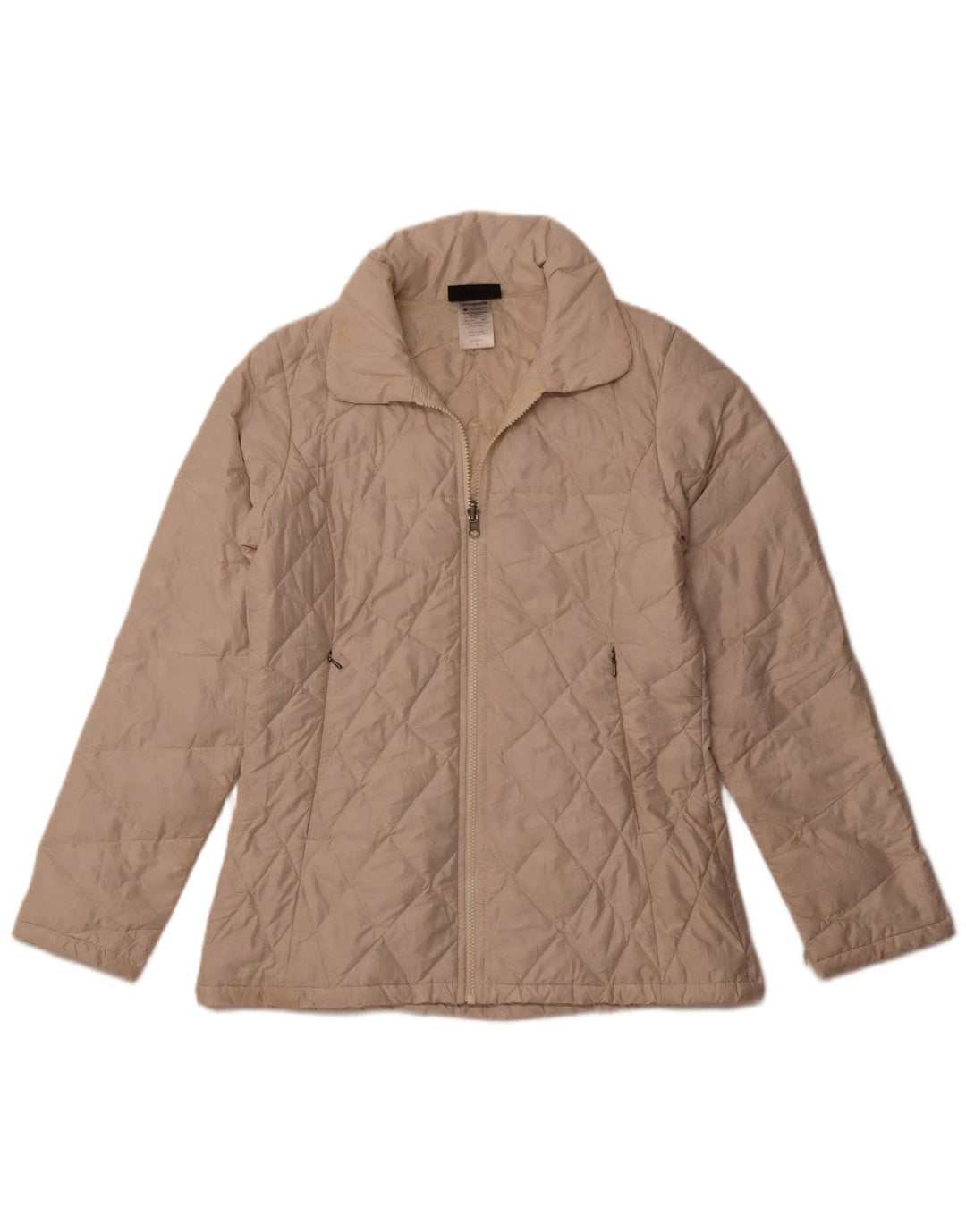 PATAGONIA Damska pikowana kurtka ocieplana UK 10, mała, złamana biel, poliester