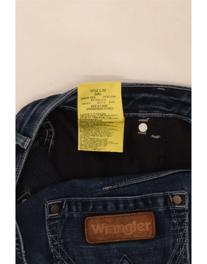 Damskie jeansy Wrangler Sara Straight W32 L32 Niebieskie bawełniane