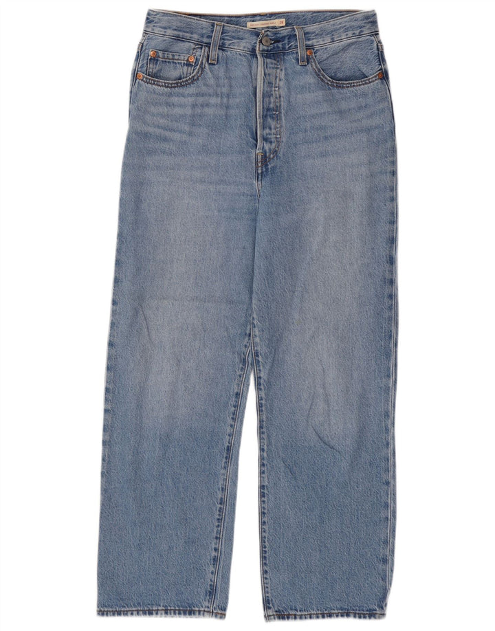 Damskie jeansy Levi's Ribcage Straight W28 L27 Niebieskie bawełniane