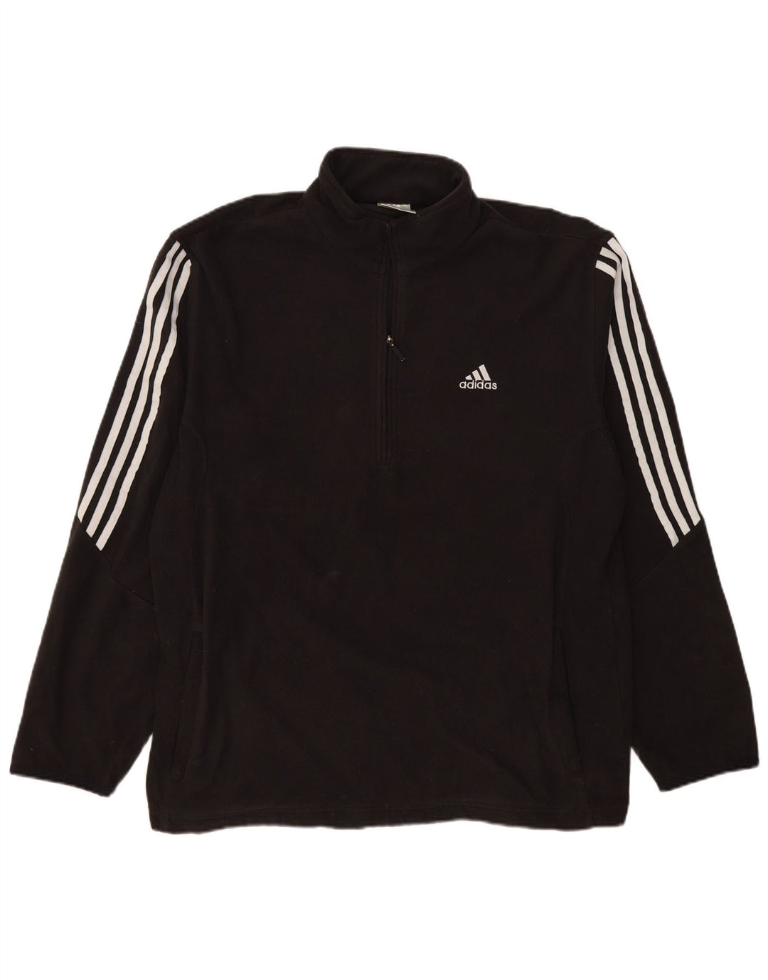 Adidas Męski sweter polarowy XL z zamkiem błyskawicznym XL, czarny poliester