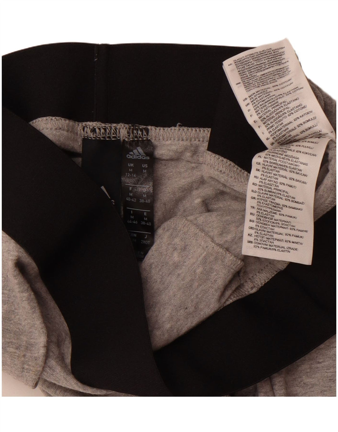 Damskie legginsy Adidas Graphic UK 12/14 Średnioszary, bawełniany blok kolorów