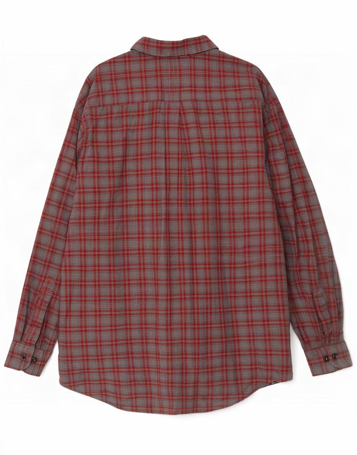Męska koszula flanelowa Einhorn 2XL w szarą kratkę