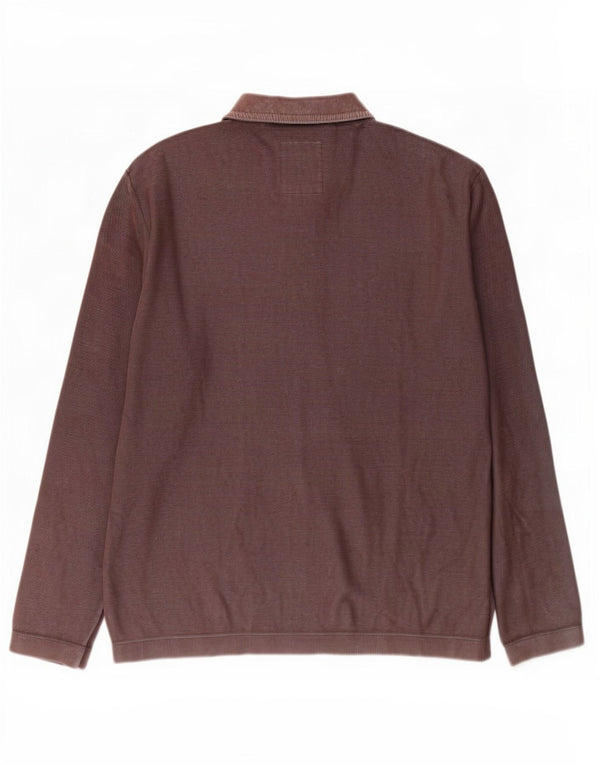 Marlboro Classics Męski sweter polo XL Burgundowy