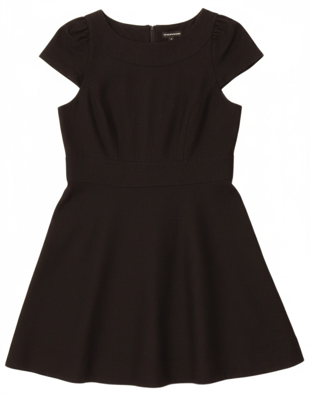 WAREHOUSE Womens A-Line Dress UK 14 Medium Black Wool