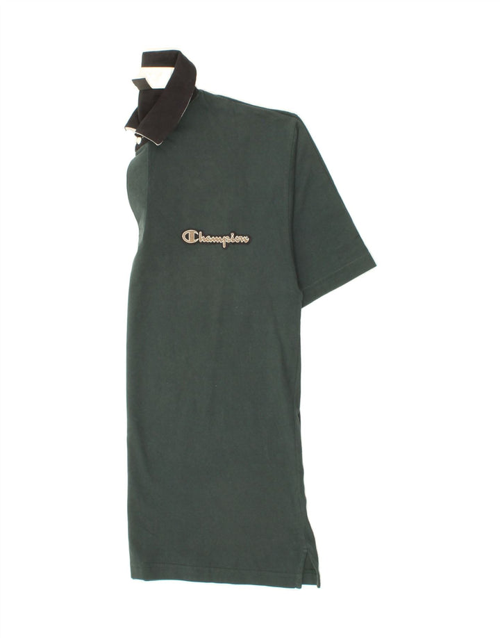 CHAMPION Mens Polo Shirt Large Green Cotton Vintage Champion and Second-Hand Champion from Messina Hembry 