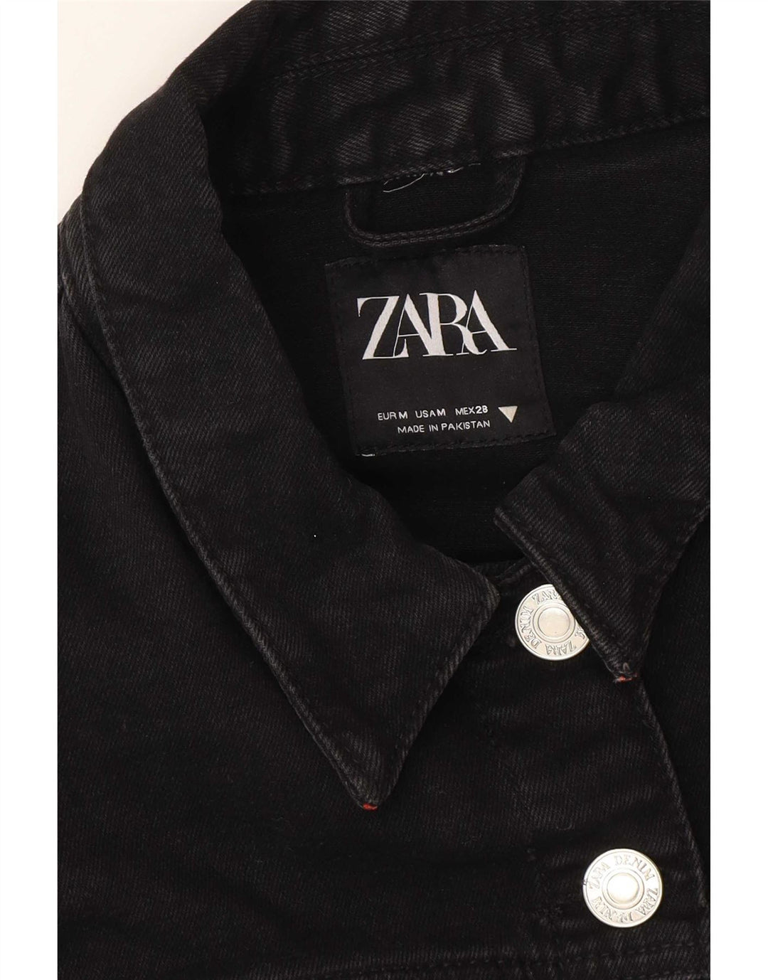 Damska kurtka dżinsowa Zara Oversize UK 14, średnia czarna