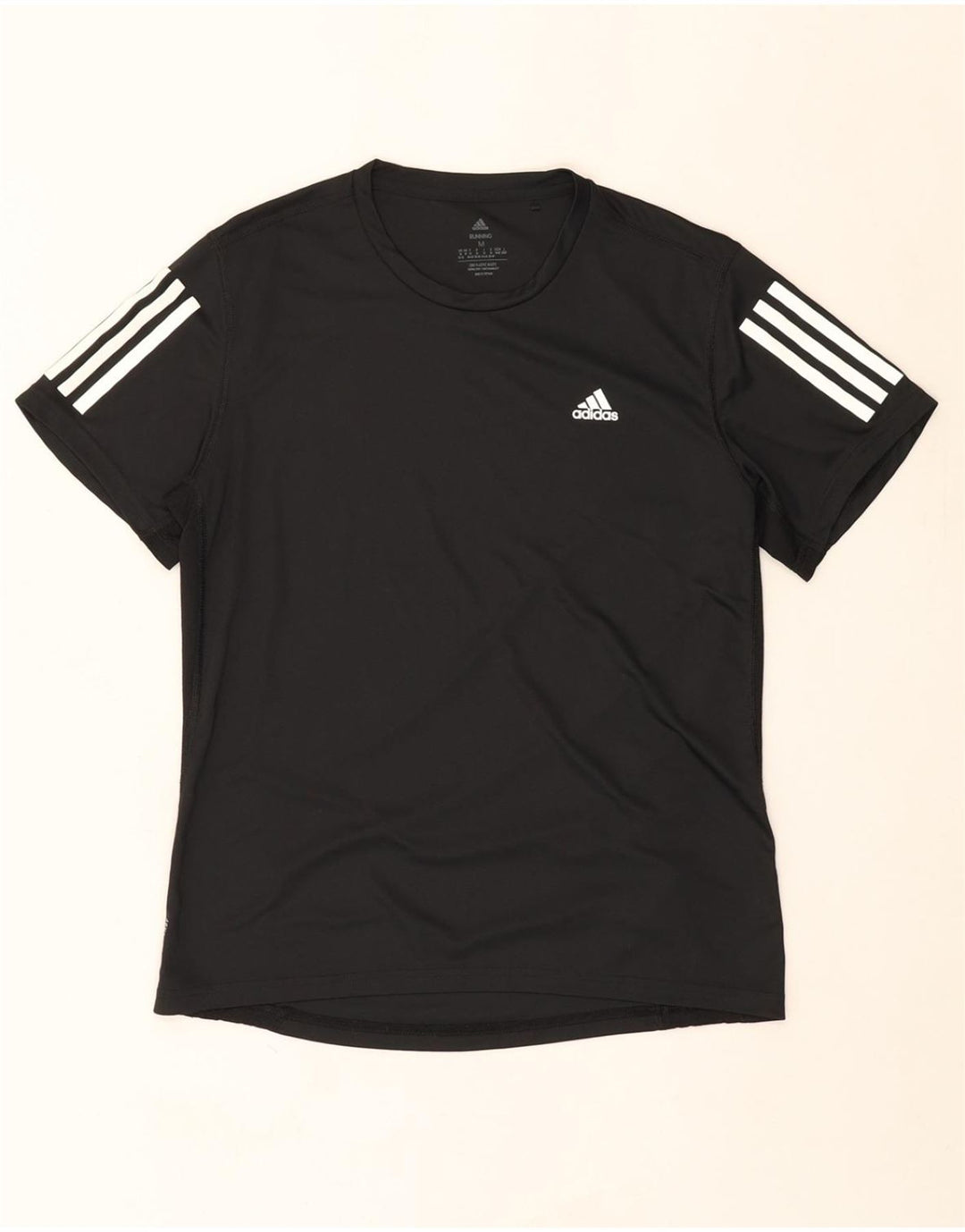 ADIDAS Womens Aeroready T-Shirt Top UK 12/14 Medium Black Polyester Vintage Adidas and Second-Hand Adidas from Messina Hembry 