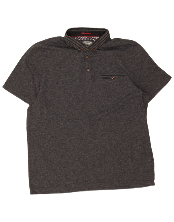 Męska koszulka polo Ted Baker, rozmiar 6, 2XL, szary poliester