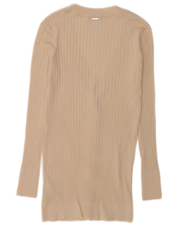 Sweter damski Guess Longline Cardigan UK 8 Small Beżowa Wiskoza