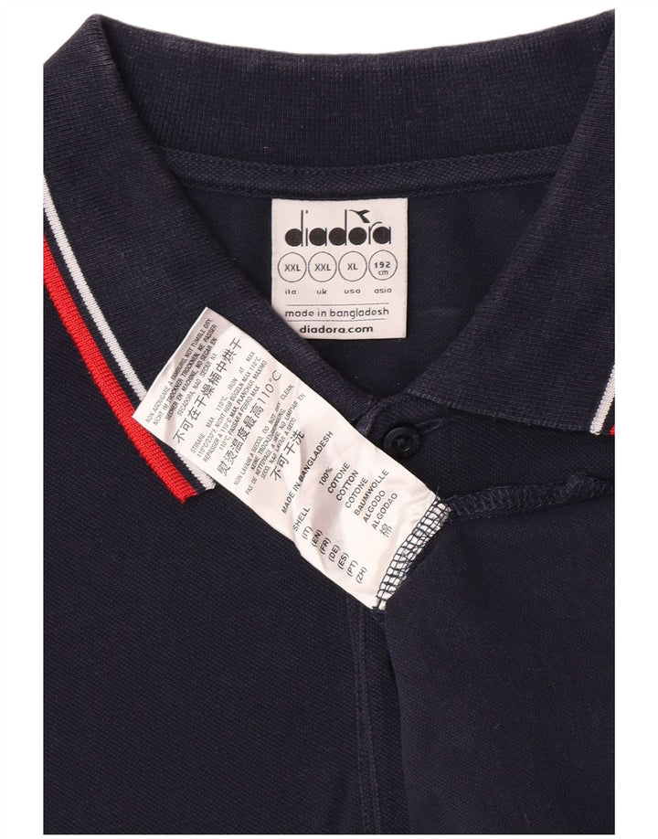 Męska koszulka polo Diadora 2XL, granatowa, bawełniana