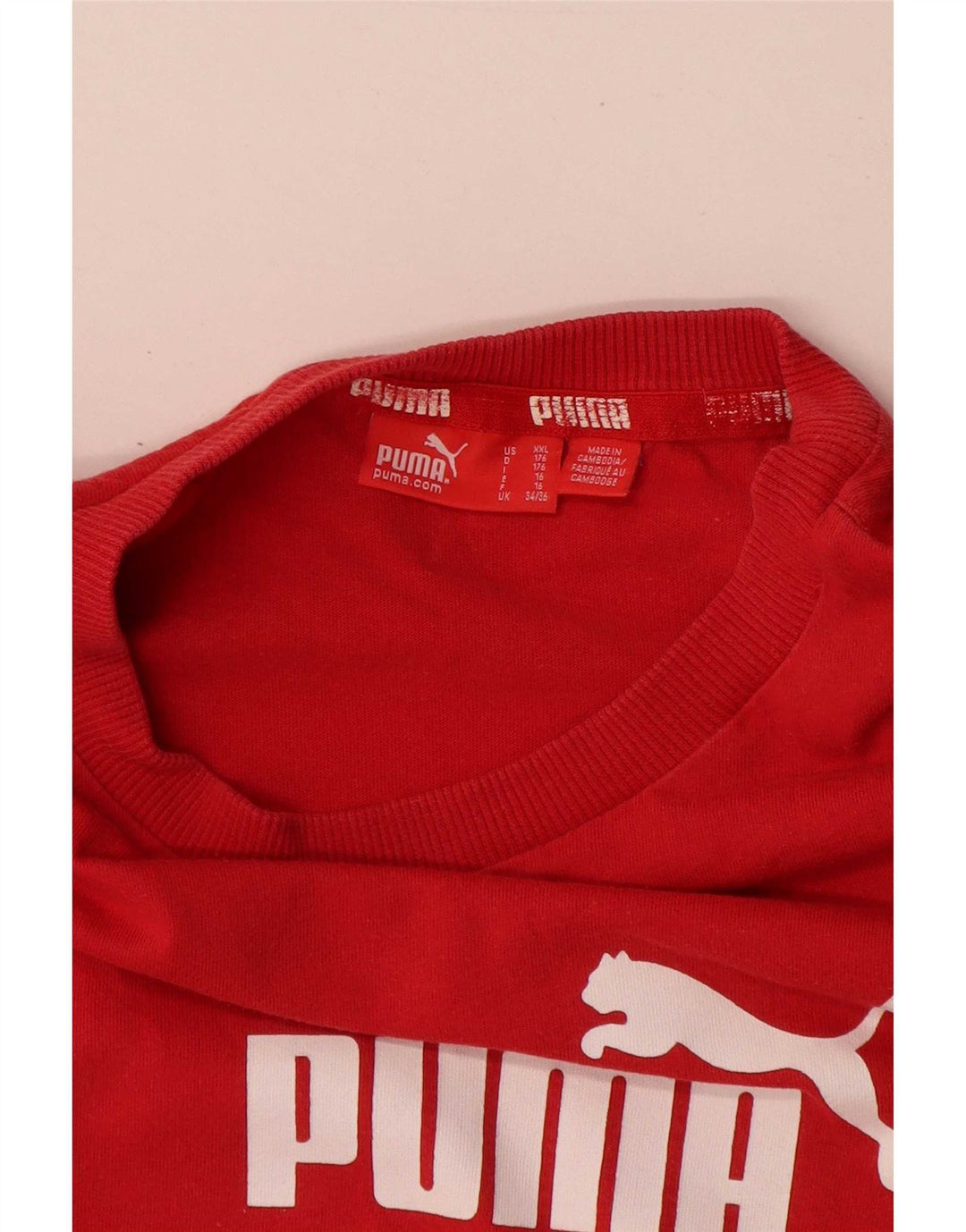 Chłopięcy T-shirt z grafiką Puma, 15-16 lat, czerwony