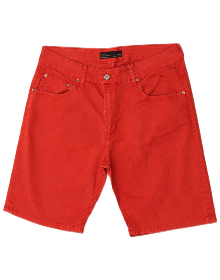 Męskie spodenki jeansowe Zara EU 44 Large W34 Czerwona bawełna