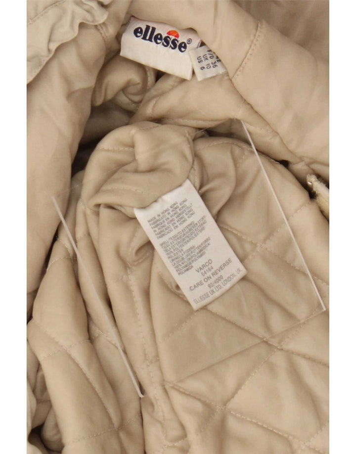 Damska kurtka Anorak z kapturem i kapturem Ellesse UK 10, mała, beżowa, poliester