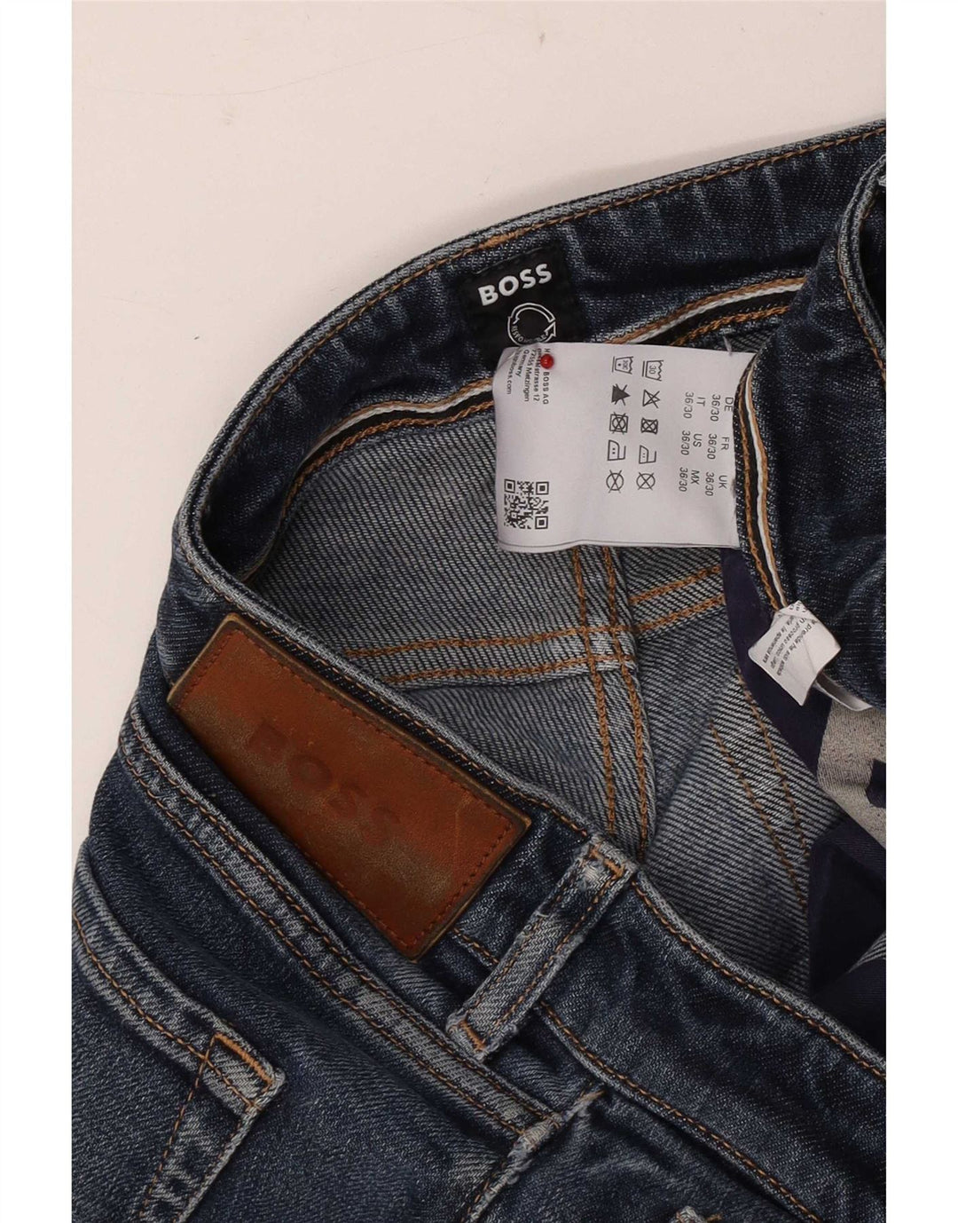 Męskie proste dżinsy Hugo Boss W36 L30 Niebieskie bawełniane