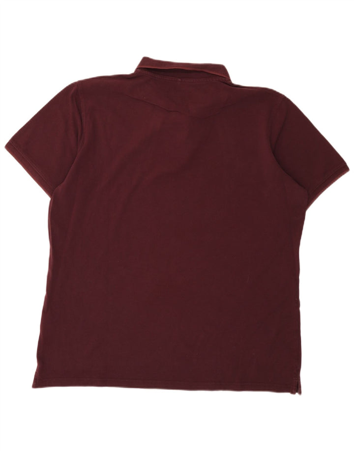 Męska koszulka polo Carrera Regular 2XL, bordowa bawełna