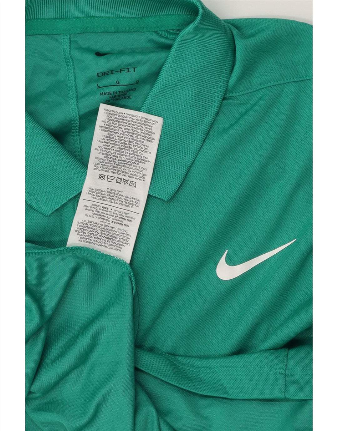 Męska koszulka polo NIKE Dri Fit, duża, zielona, z poliestru