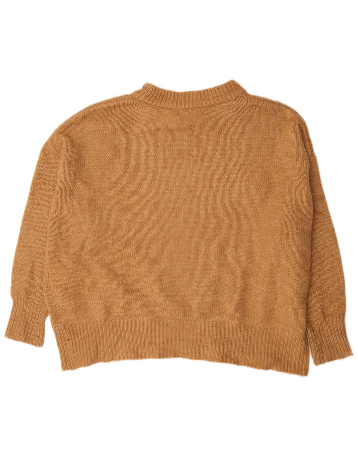 Damski sweter oversize z golfem Zara UK 10 Small Beżowy Akryl