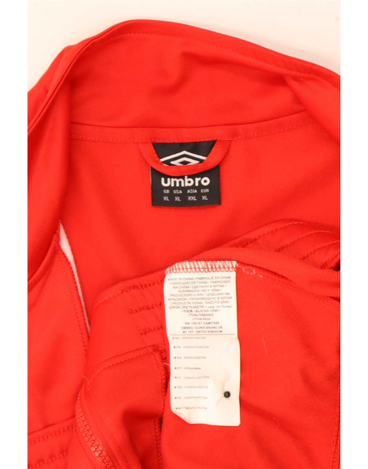 Męska kurtka dresowa Umbro XL, poliester w kolorze czerwonym