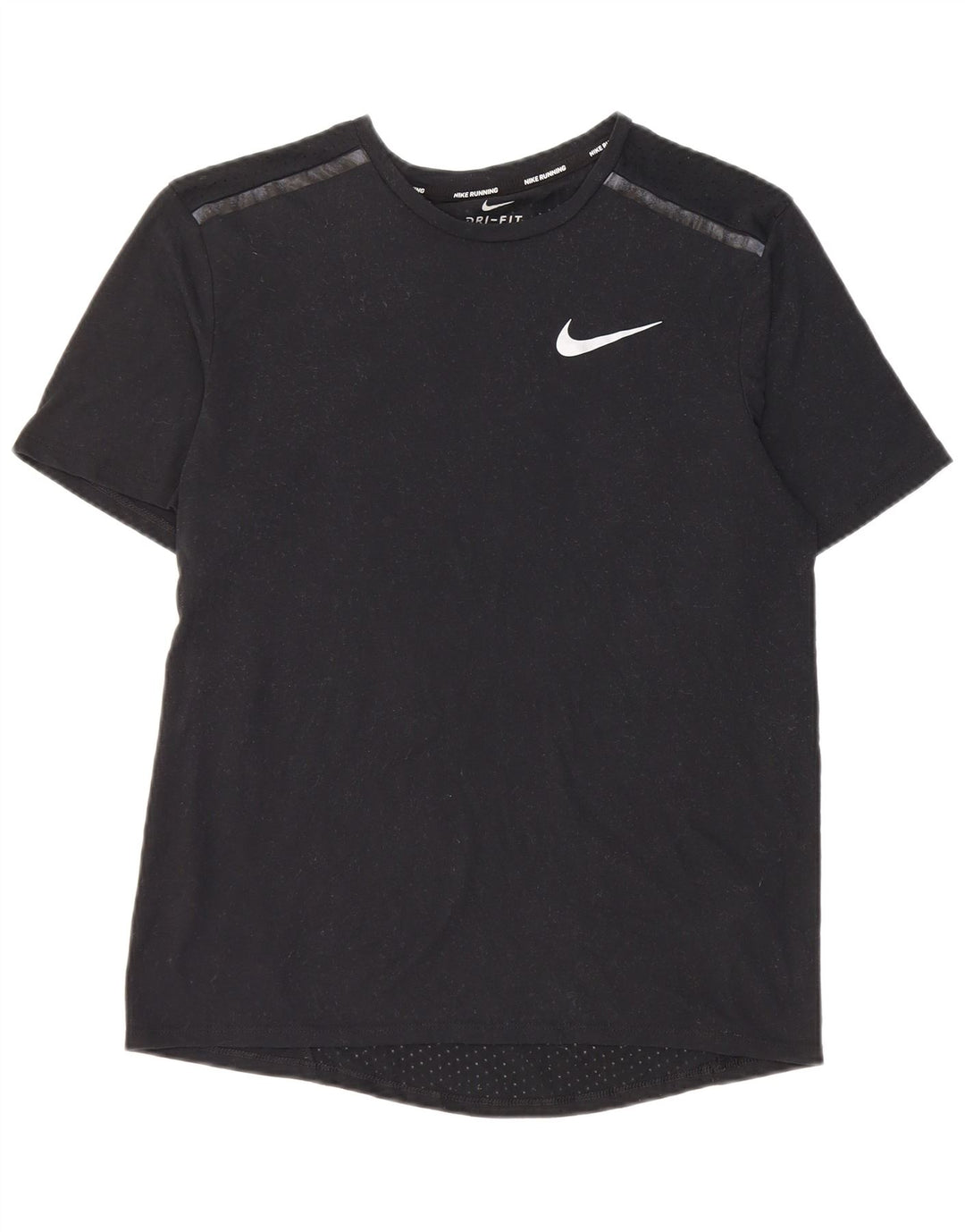 Męski T-shirt do biegania Nike, mały, czarny poliester